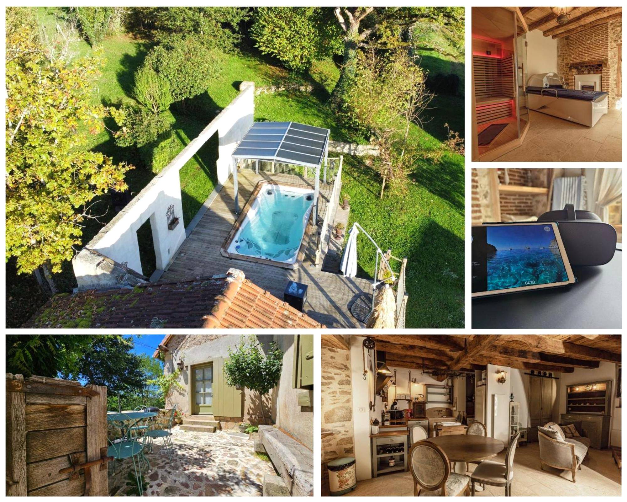 Vue principale - Love Room Saint - Jean - Ligoure - Les 3 Clefs de Ga Ya - Bien - être & Spa privatif