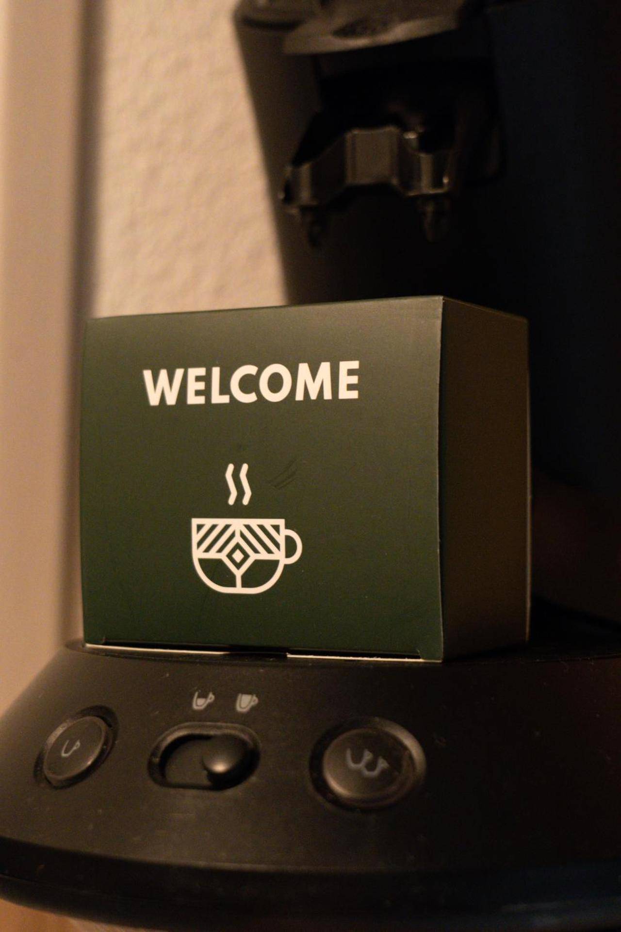 Boîte de bienvenue sur machine à café - 50 Nuances Zen - Love Room à Rouen