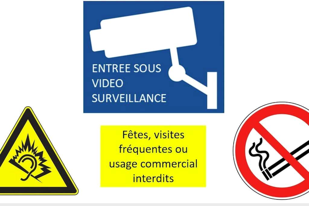 Panneaux de signalisation et consignes - Love Room Nancy - A0 Grand Appartement, Jaccuzi, et extérieur Thermal Artem à 200m