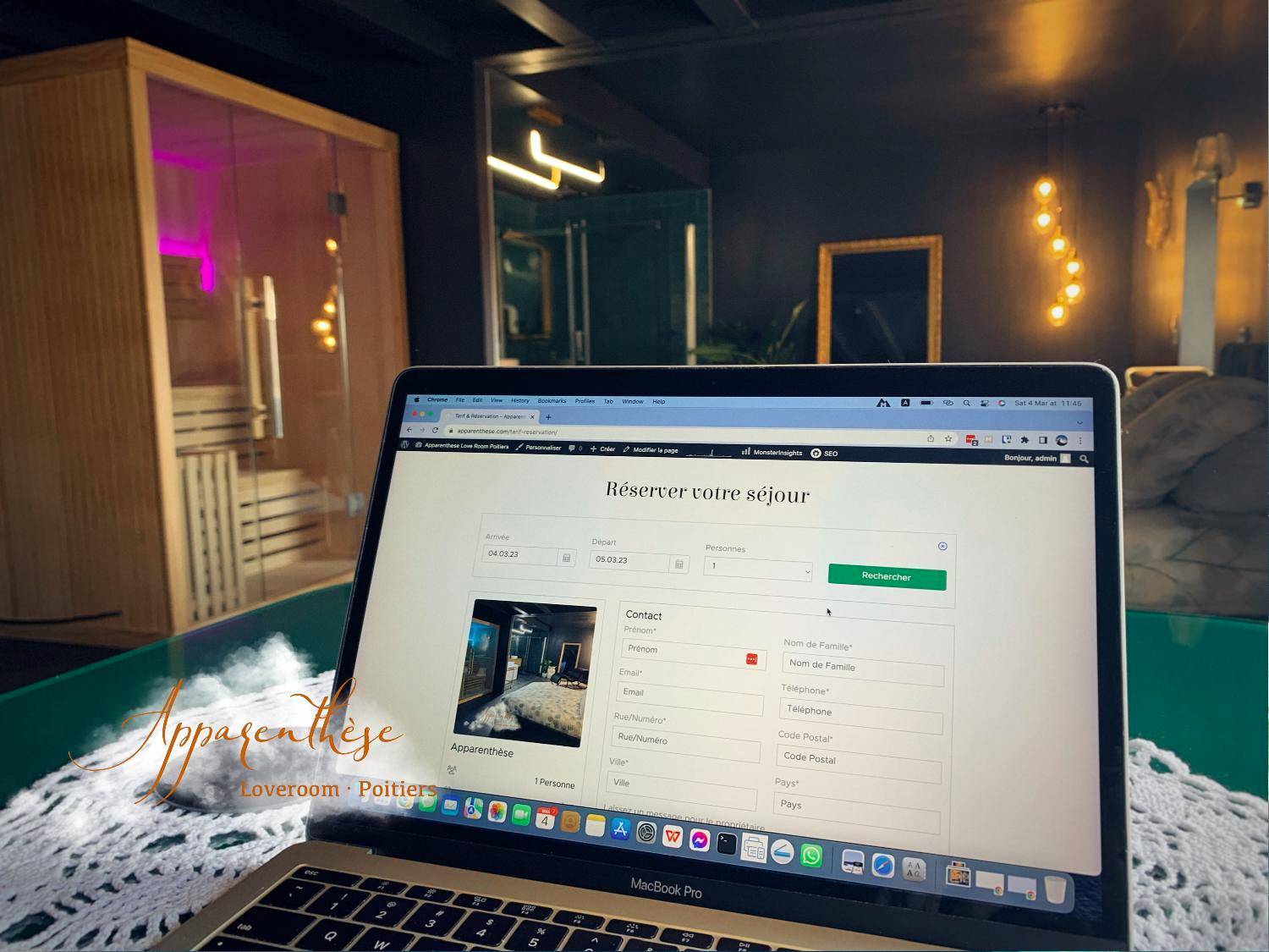 Photo du logement - Apparenthèse Love Room Jacuzzi Sauna - Poitiers