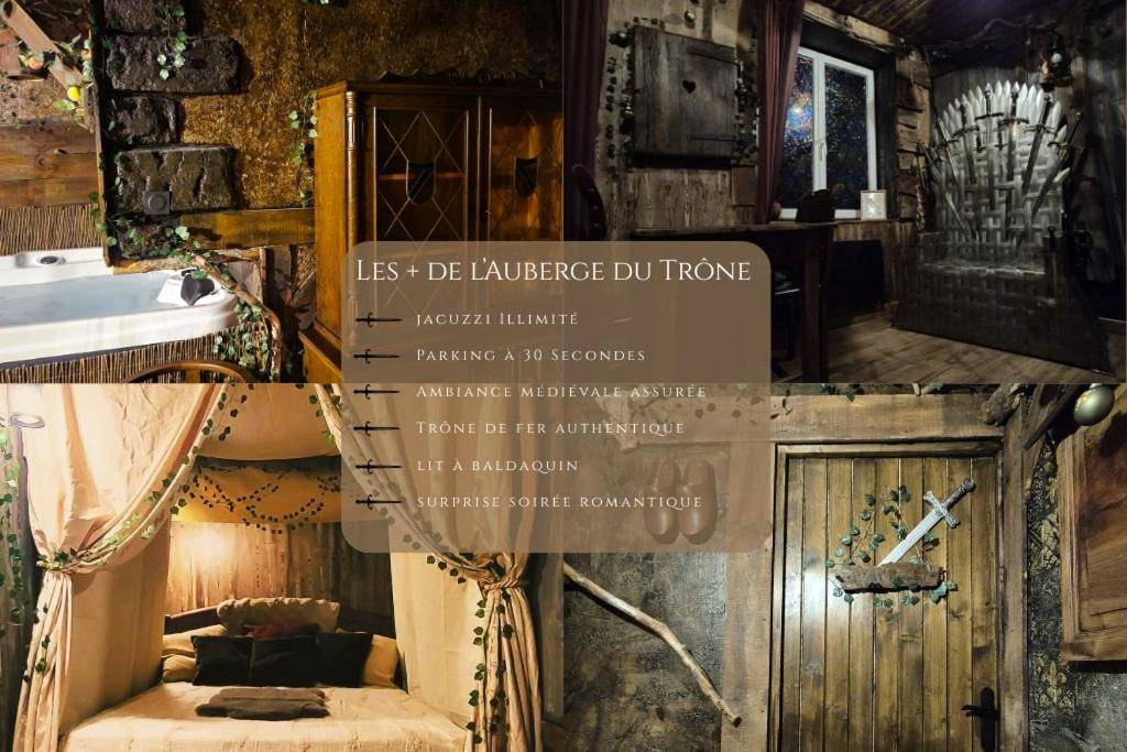 Vue principale - Love Room Saint - Étienne - L'Auberge du Trône Romantique Médieval Jacuzzi