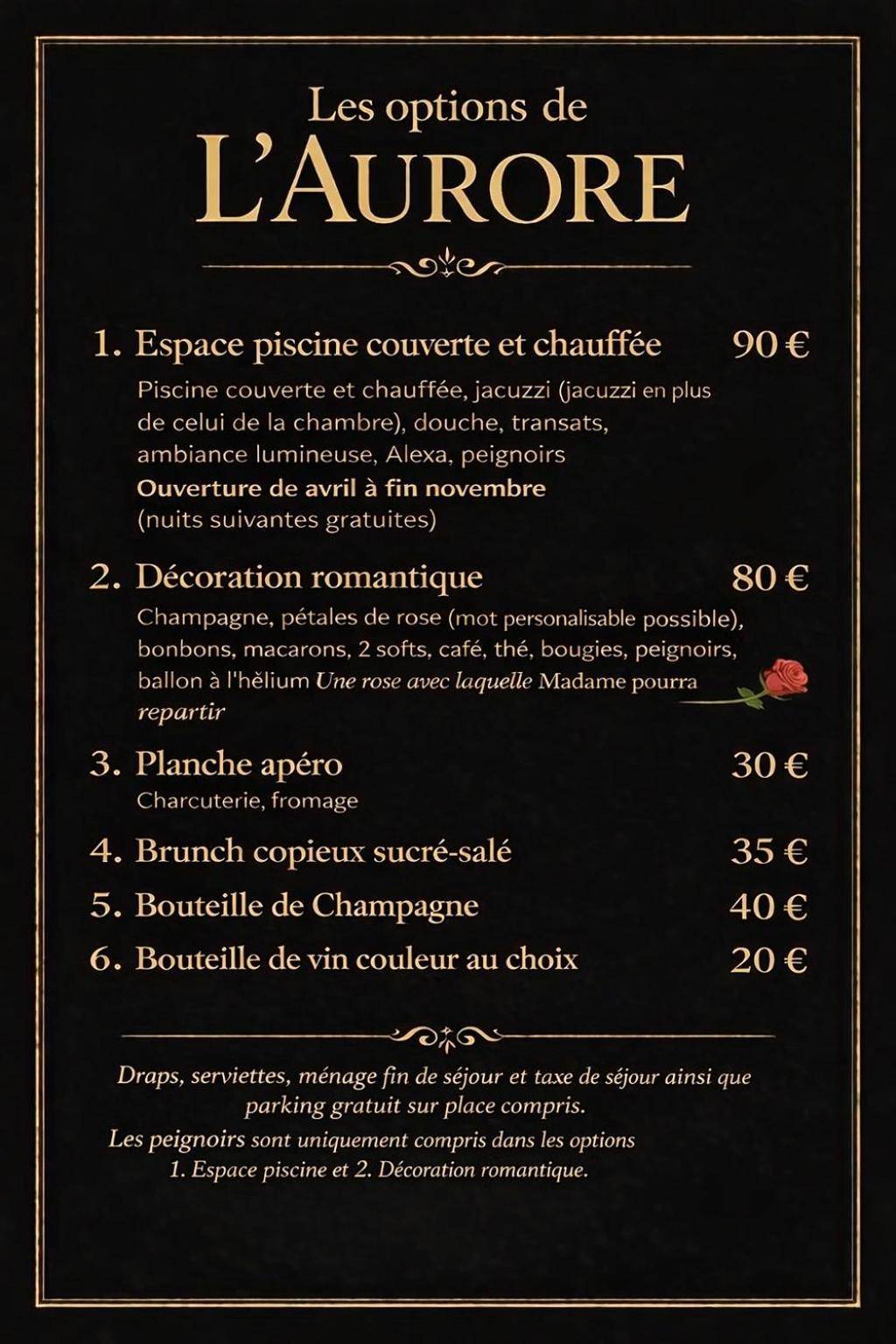 Photo du logement - L'Aurore Love Room de prestige jacuzzi sauna piscine chauffée cuisine - Carpentras