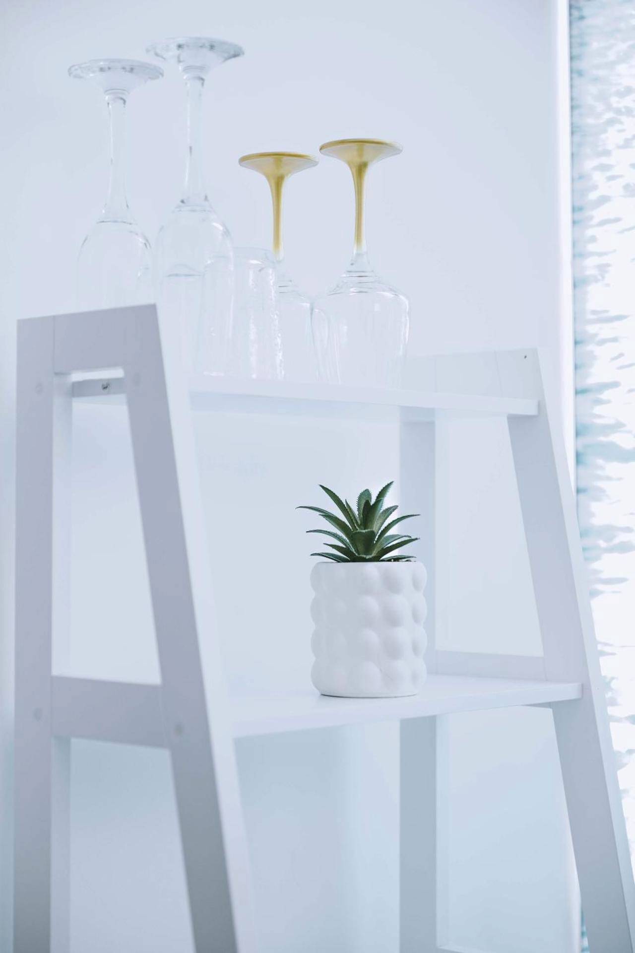 Flûtes à champagne et petite plante verte - Centara Spa vichy