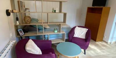 Vue d'ensemble du séjour et de la bibliothèque - Chalet bain nordique - Calm & relax - Wifi - Netflix - AppleTV - Canal