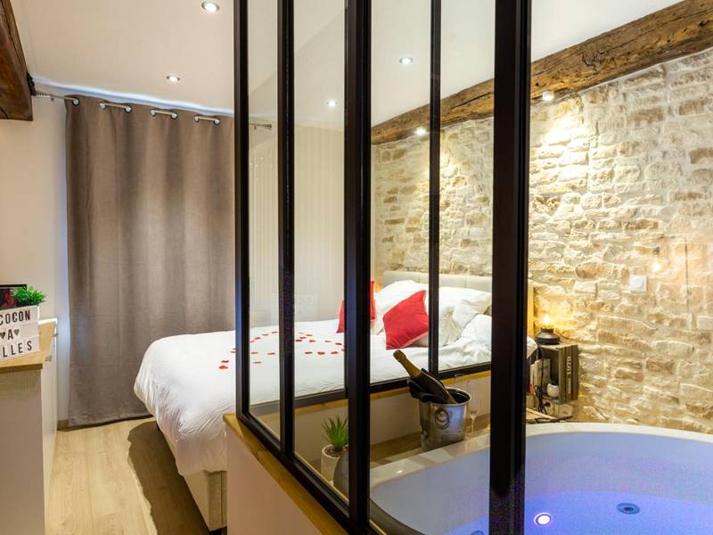 Photo du logement - Cocon à Bulles Chic vue Cathédrale avec Spa - jacuzzi - Chartres