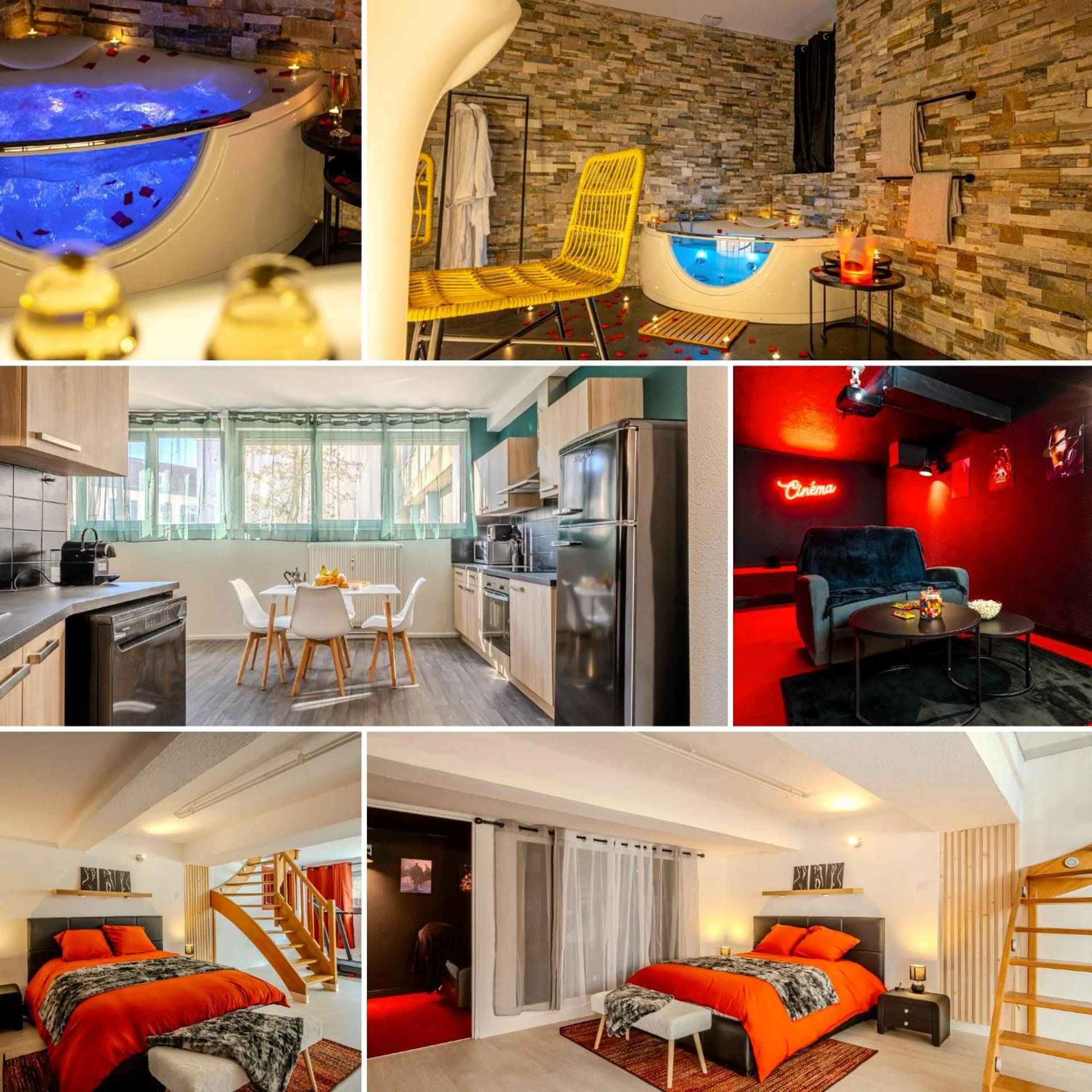 Montage des différents espaces du logement - Cocon Relax - Jacuzzi - Cinéma