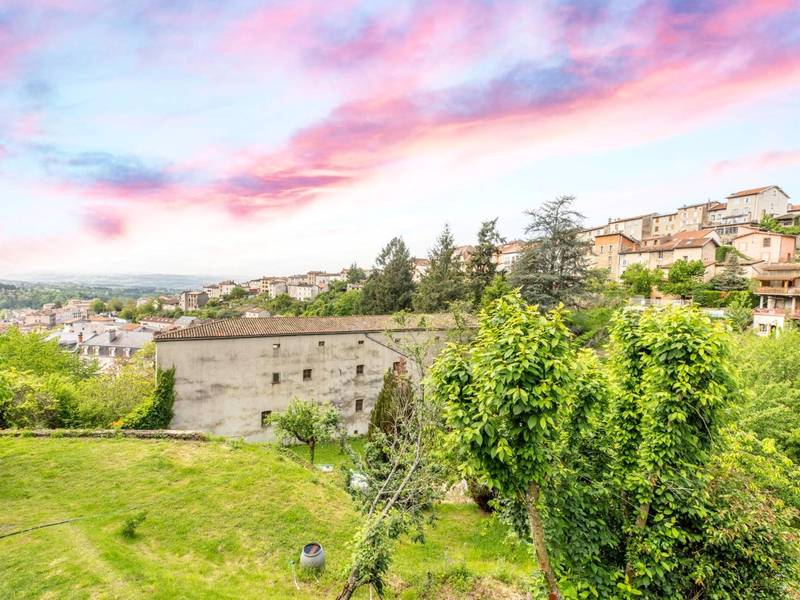 Vue panoramique sur la ville au coucher du soleil - Le Cocon Thiernois