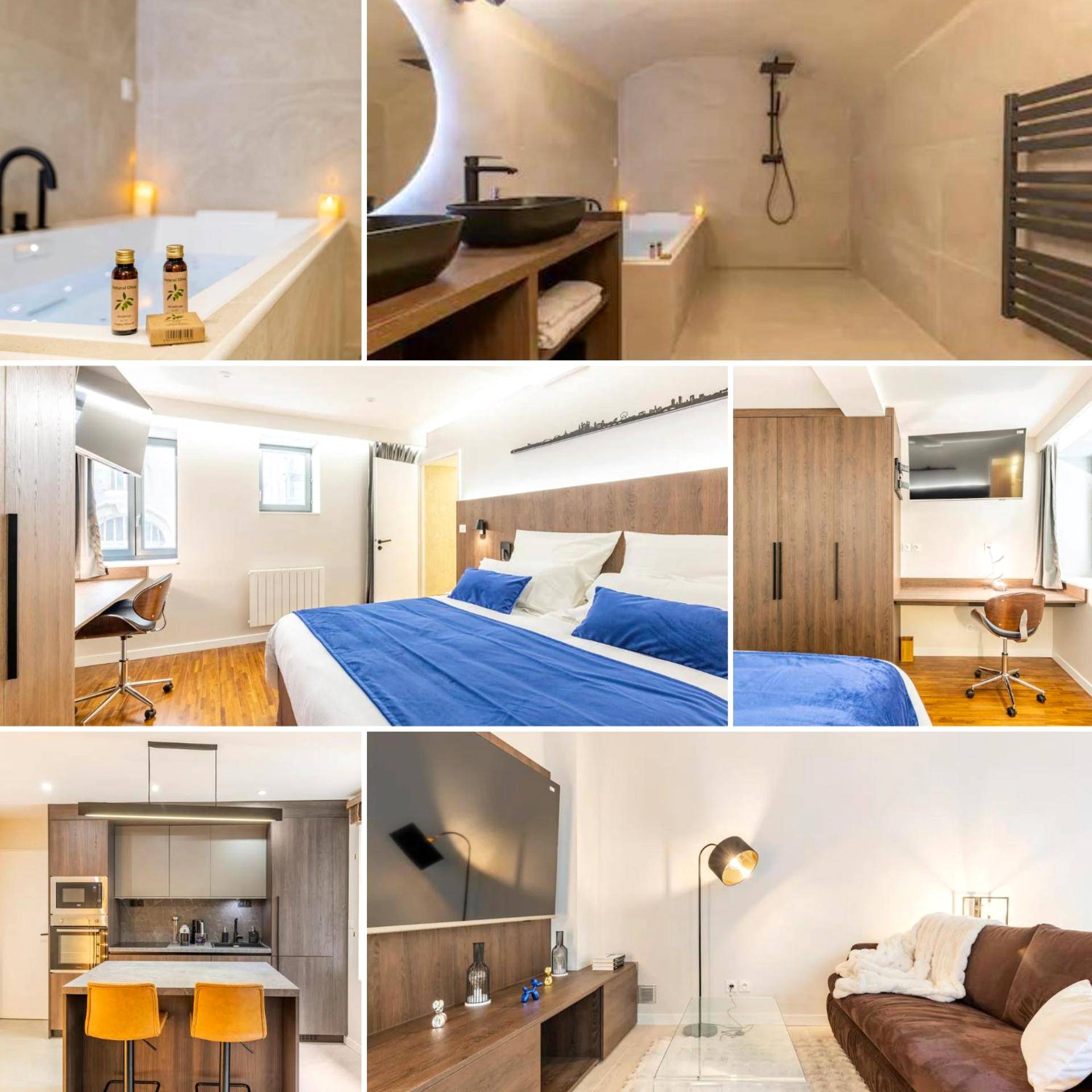 Vue d'ensemble des espaces de vie - Cocoon du vieux Lyon - Luxury apartment - Balneo