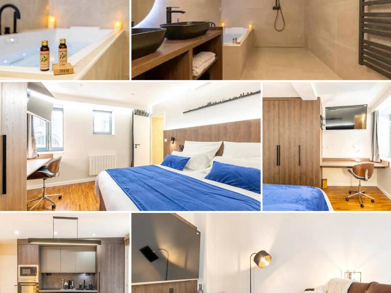 Vue d'ensemble des espaces de vie - Cocoon du vieux Lyon - Luxury apartment - Balneo