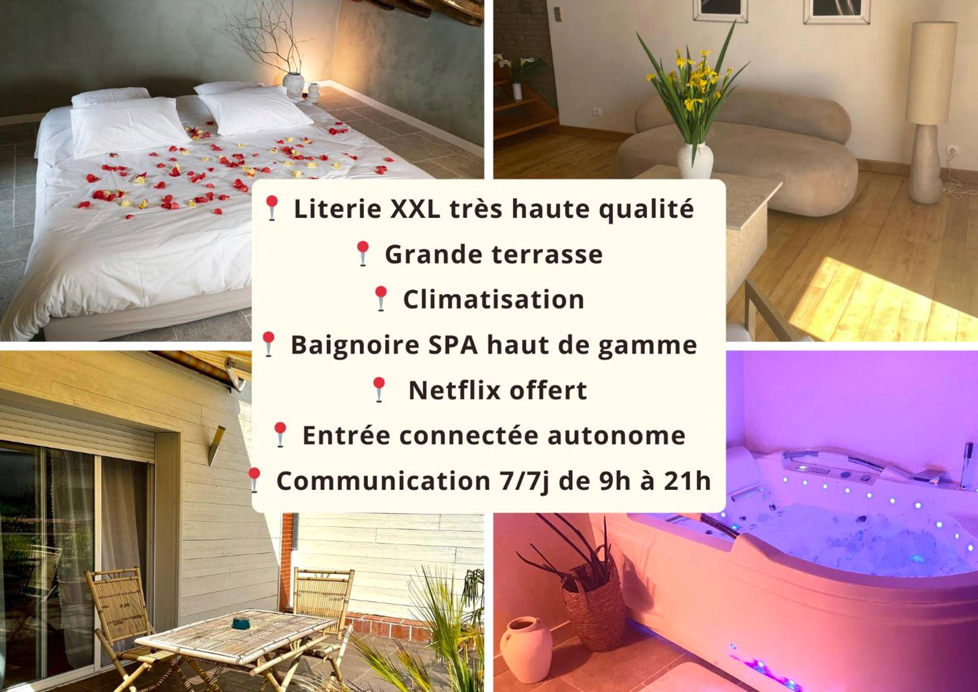 Photo du logement - Superbe appartement loveroom avec balnéo Dolce notte