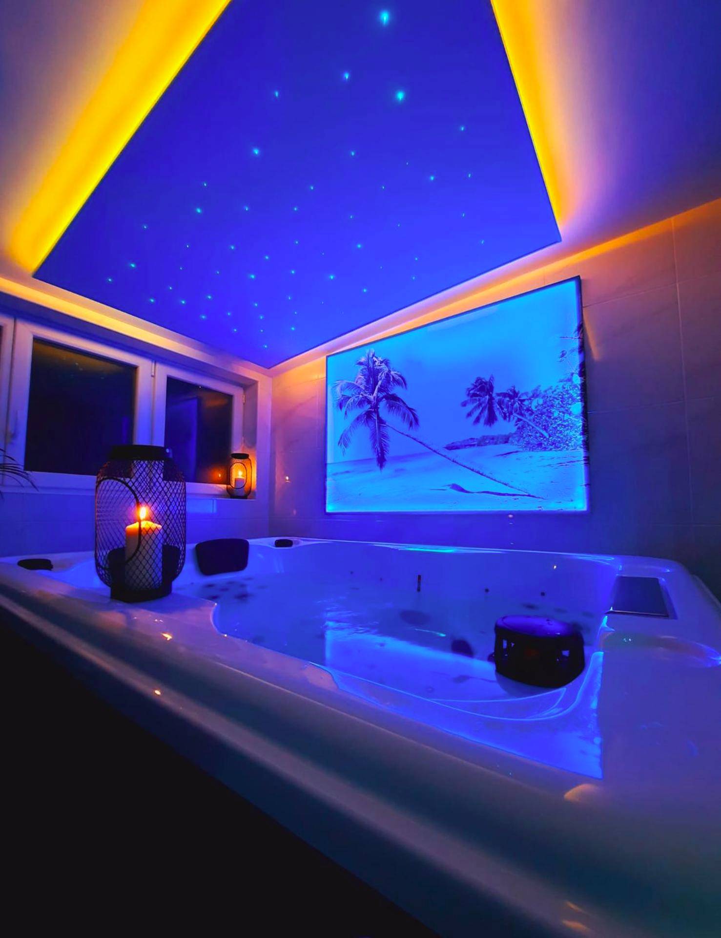 Jacuzzi privatif sous un ciel étoilé lumineux - Le doux refuge - SPA privatif - Romantique - Calme