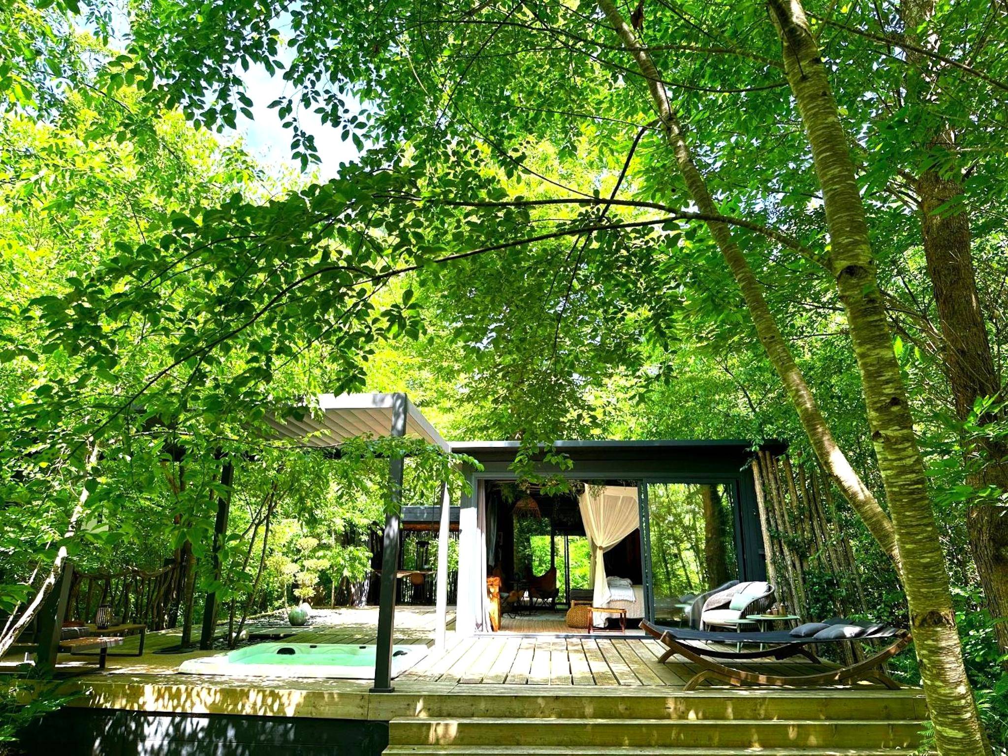 Vue principale - Love Room Landiras - Ecolodge So Wood 33