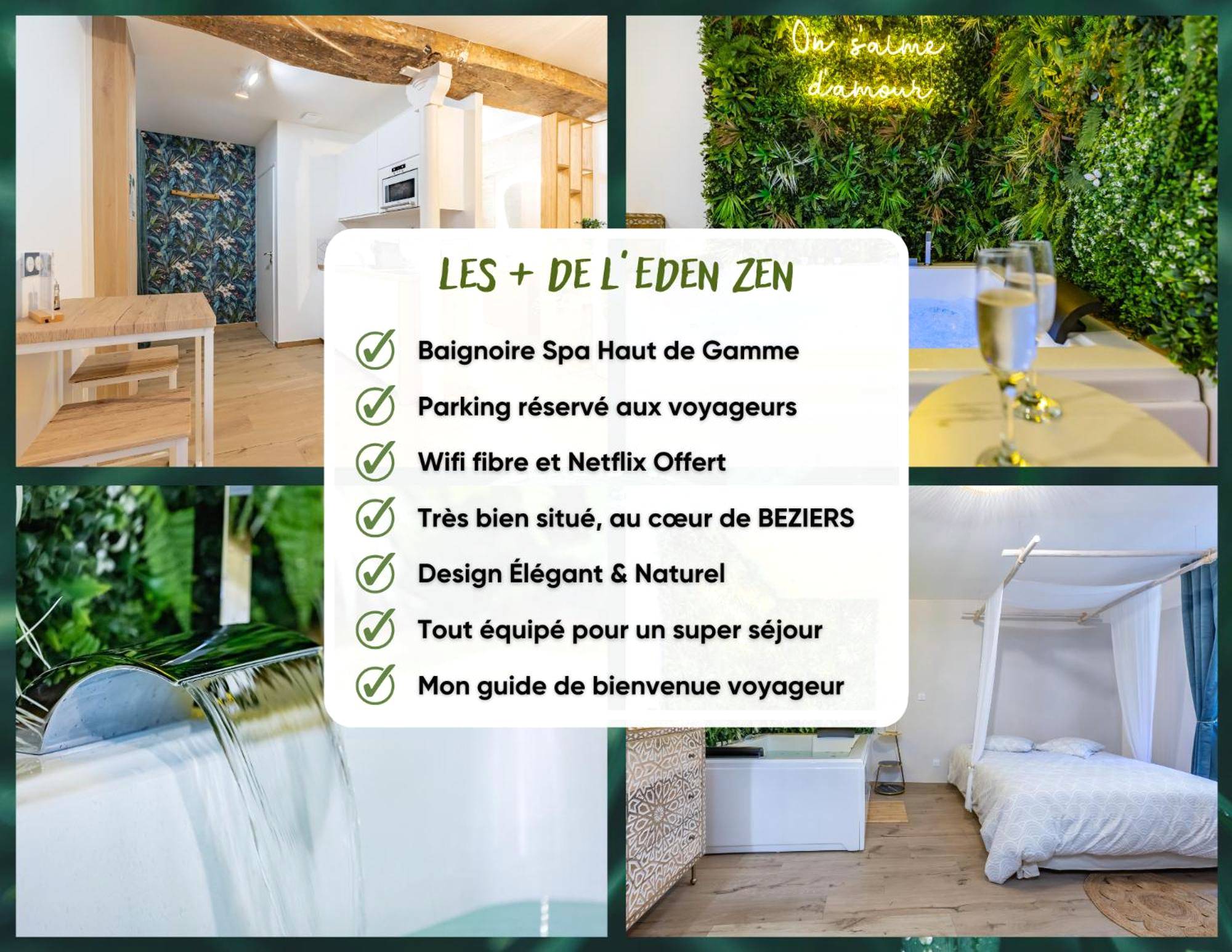 Vue du logement - L'Eden Zen - Suite Jacuzzi, parking, clim, Netflix
