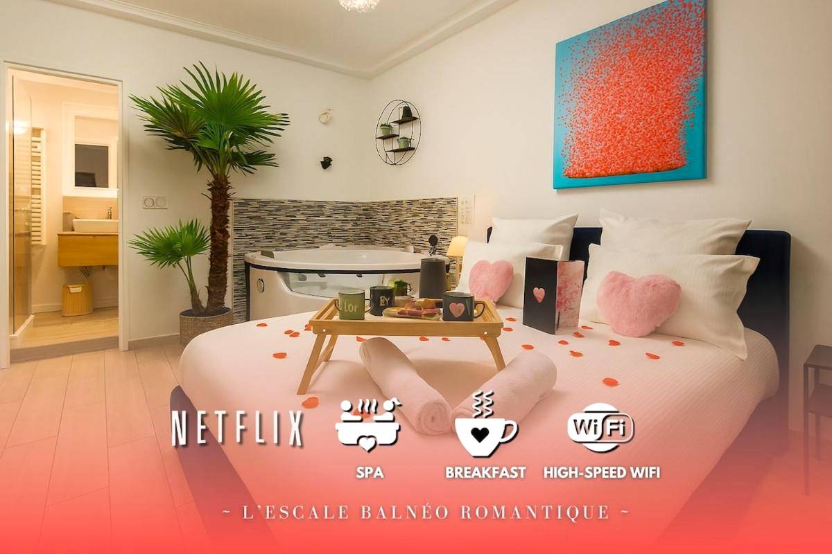 Vue principale - Love Room Villiers - sur - Marne - L'Escale Balnéo'Romantique - Loveroom - Jacuzzi & Petit déjeuner