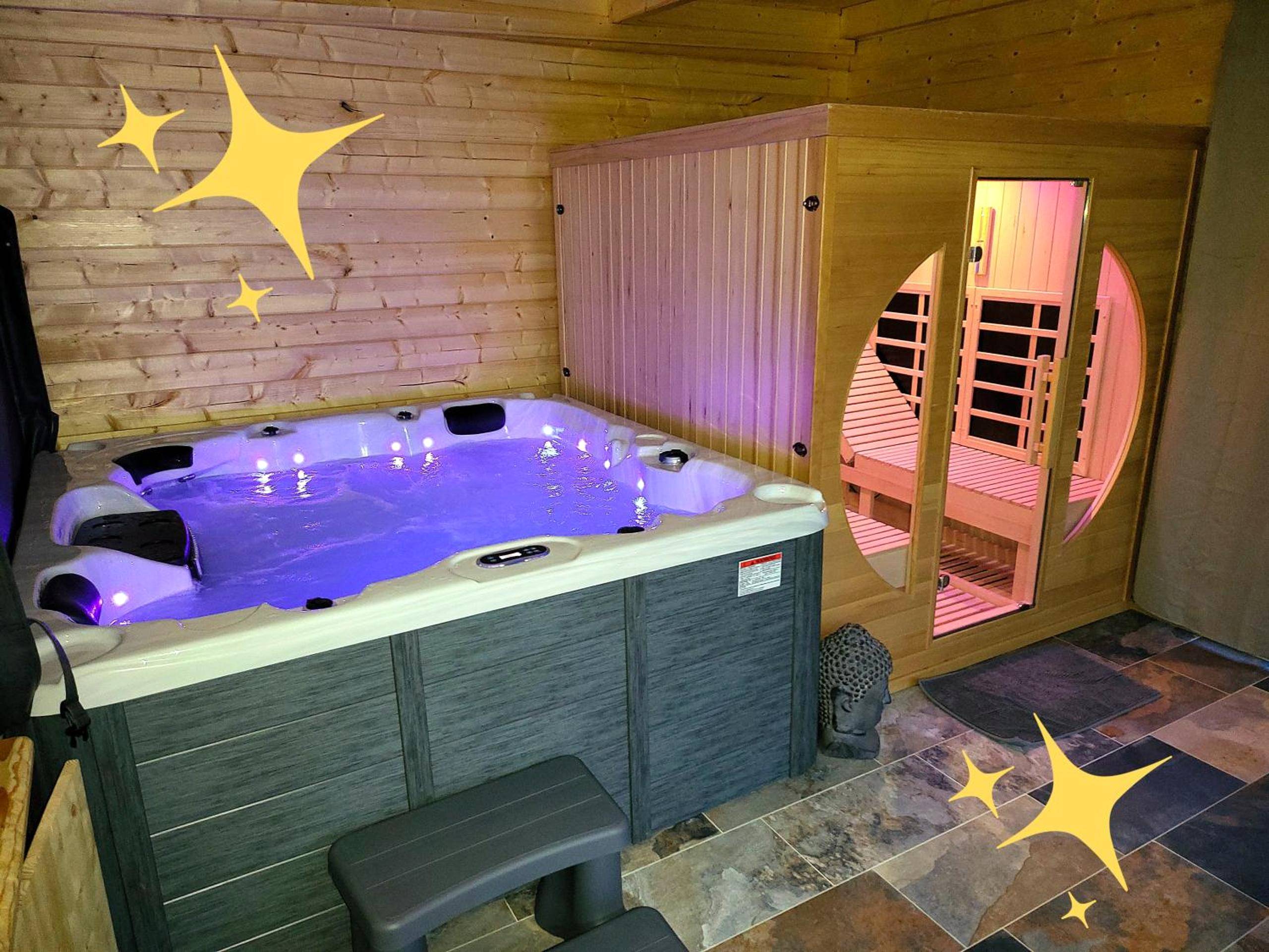 Vue principale - Love Room Bessas - Gîte de charme L'Escale Des Sens sauna et jacuzzi privé sud Ardéche
