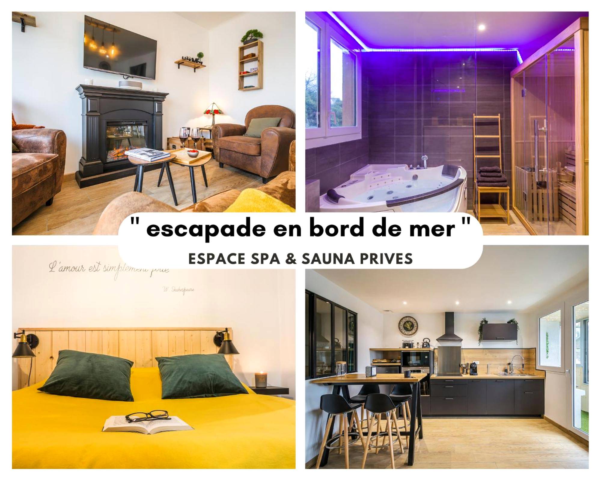 Photo du logement - Escapade en Bord de mer avec Sauna et Spa Privés - Binic