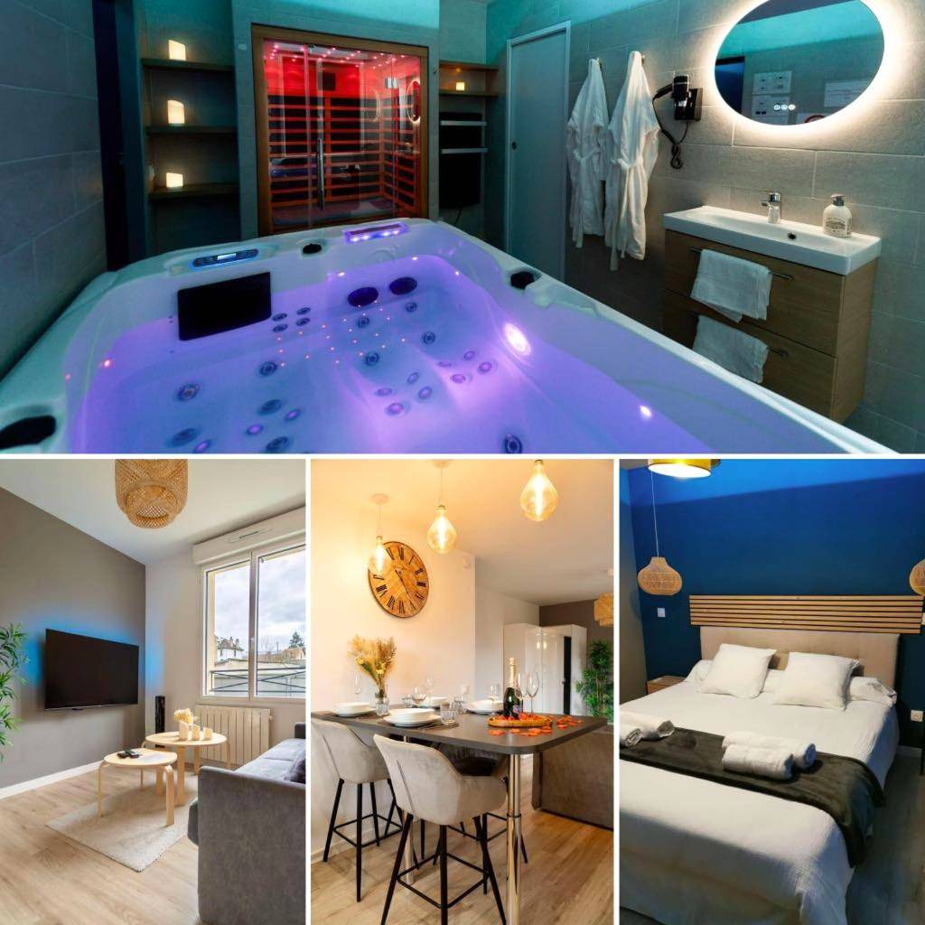 Vue du logement - Suite intimiste L'Isle - Escapade Relaxante - Spa - Jacuzzi - Sauna - Privés