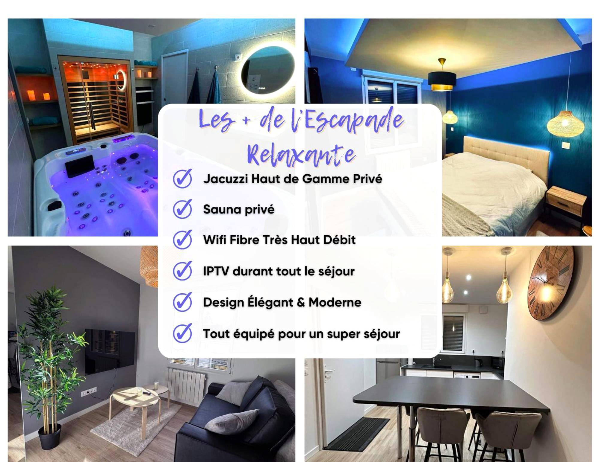 Photo du logement - Escapade Relaxante - Spa - Jacuzzi - Sauna - Privés