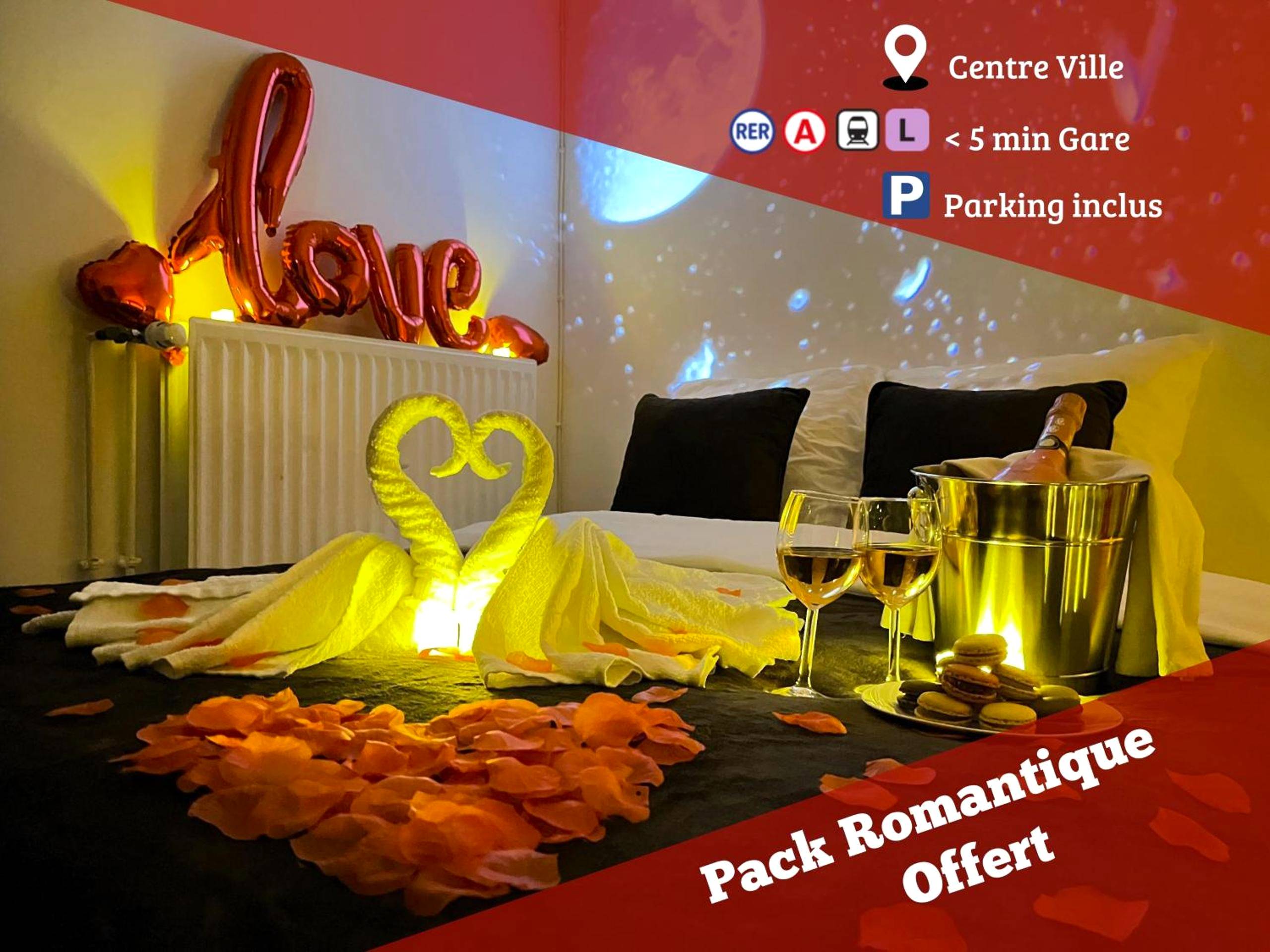 Vue principale - Love Room Cergy - L'Escapade Romantique
