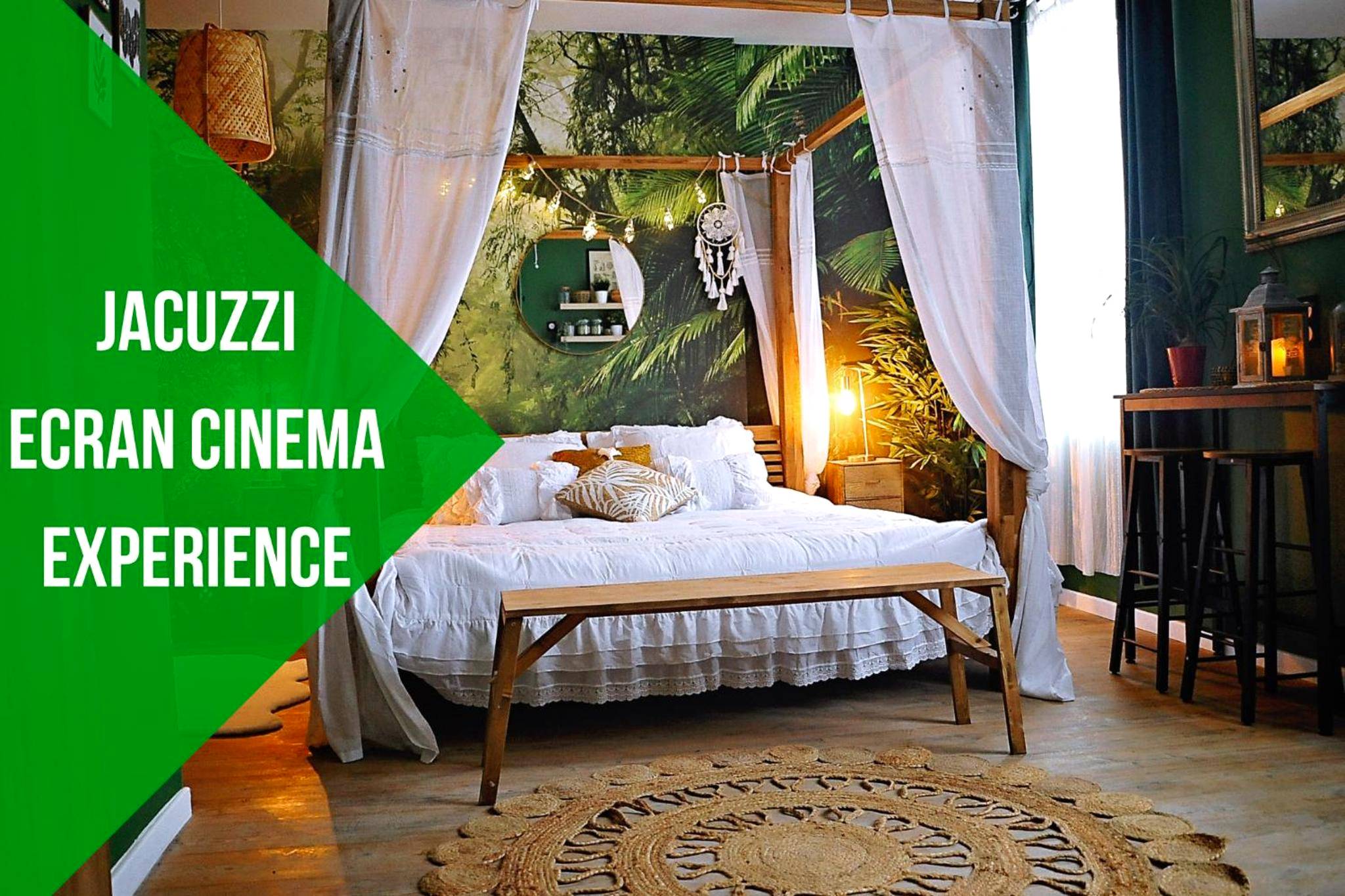 Photo du logement - L'Evasion romantique en Amazonie, SPA, Écran cinéma, day use, Lit baldaquin