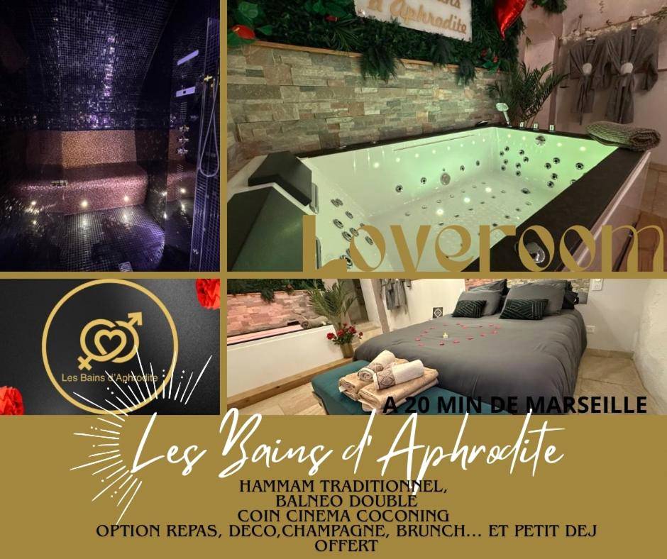 Pêle - mêle des équipements bien - être et nuit - Love Room Auriol - Évasion duo, Suite Atypique privative, Hammam & Balnéo