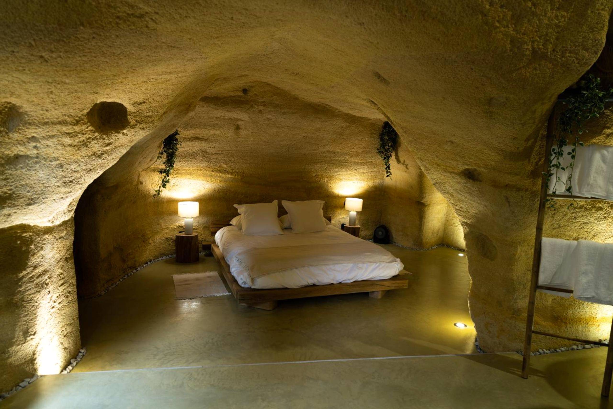 Vue du logement - La falaise perdue, Suite troglodyte & spa privé
