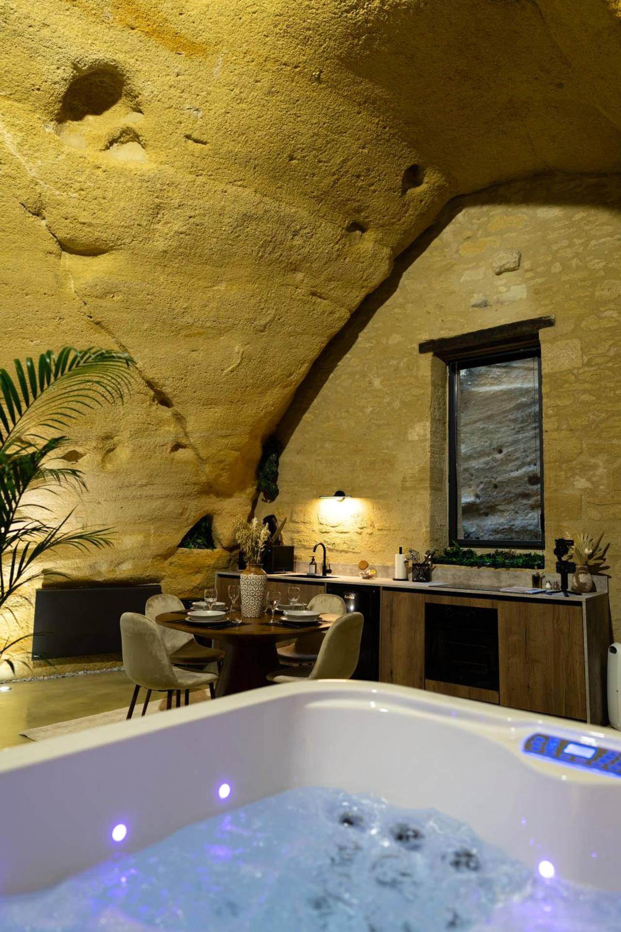 Vue du logement - La falaise perdue, Suite troglodyte & spa privé