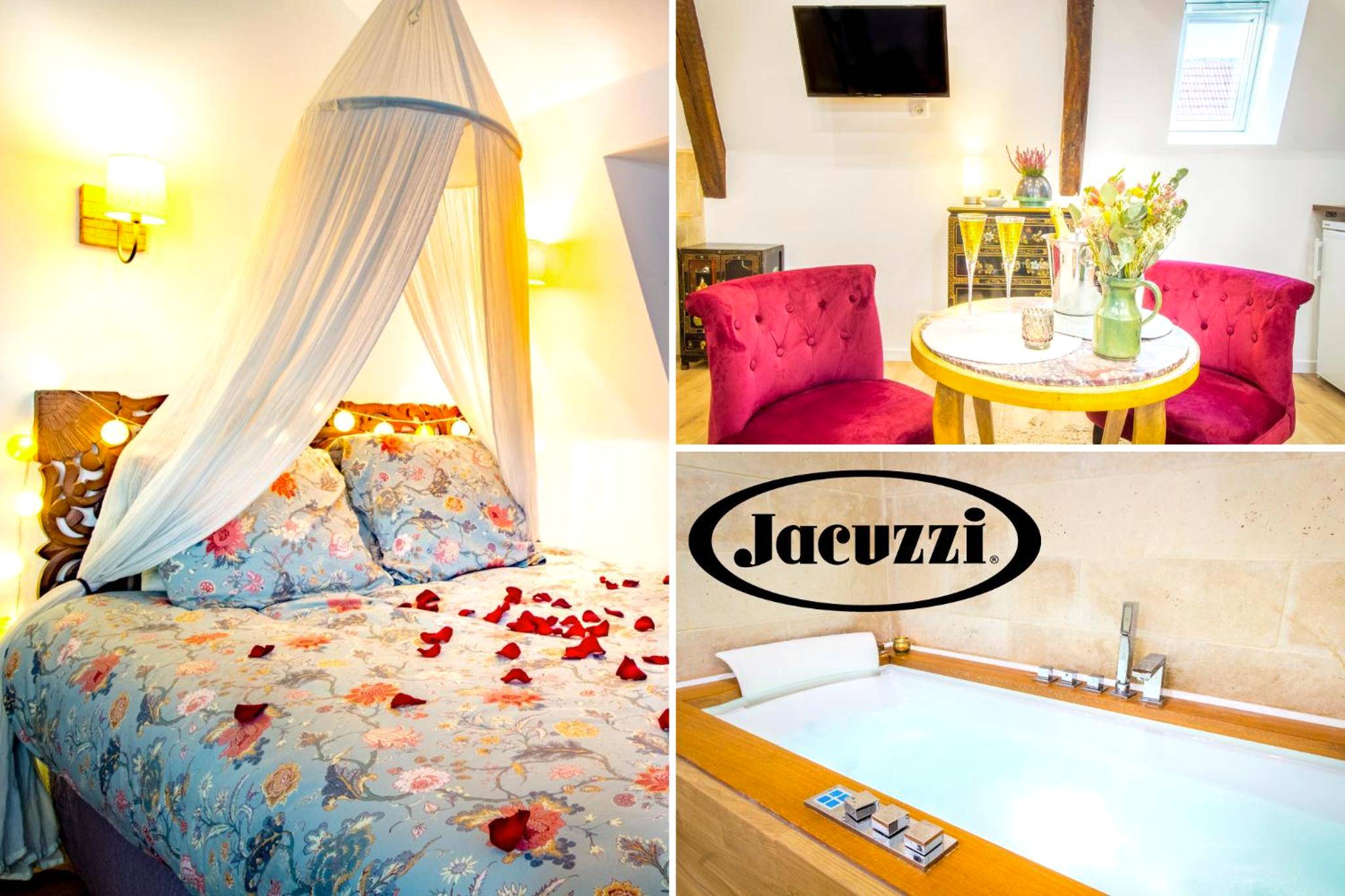 Vue du logement - Love Room Laon - Jacuzzi® - La petite Romantique - FloBNB