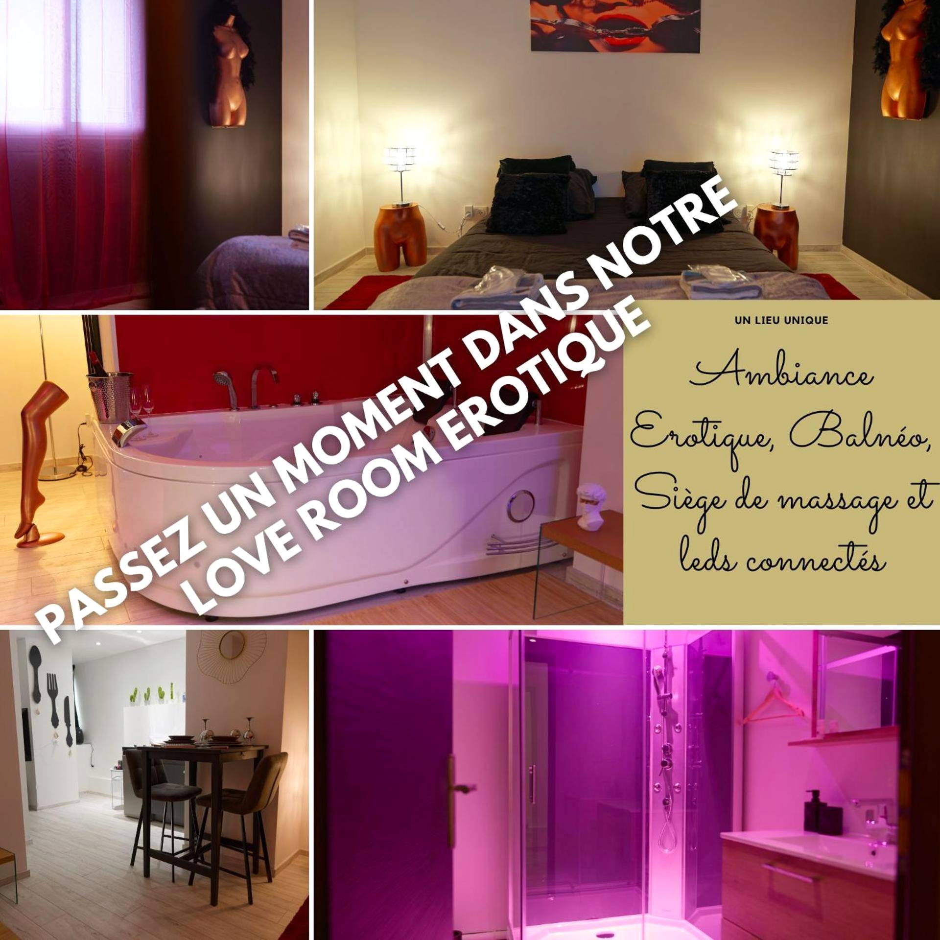 Pêle - mêle des différents espaces du logement - Suite Les Folies Douces & Spa BY NANCYINTIMELOUNGE