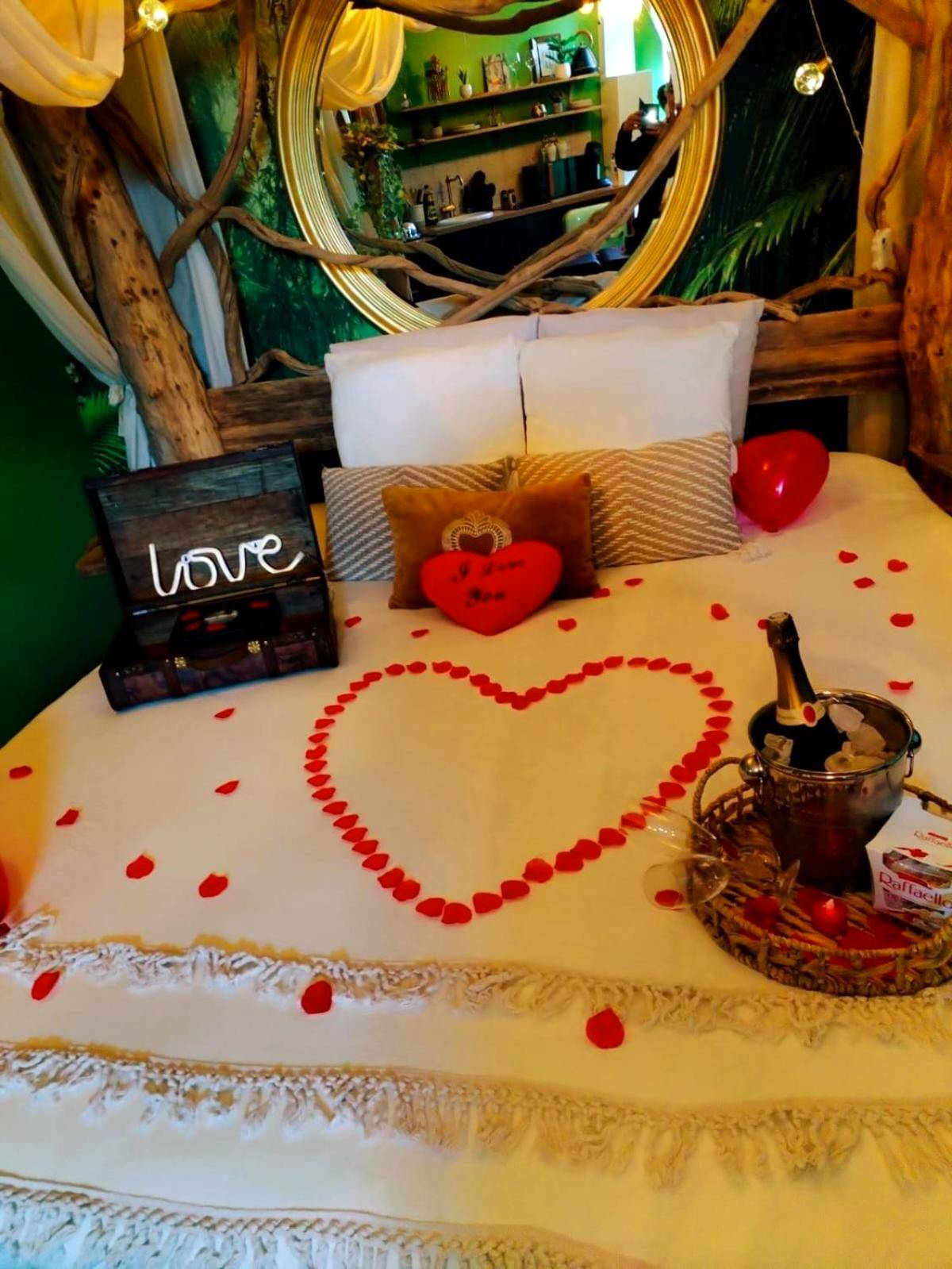 Photo du logement - La jungle insolite, SPA, Écran cinéma, Lit à baldaquin king size, day use, 10 min centre - Amiens