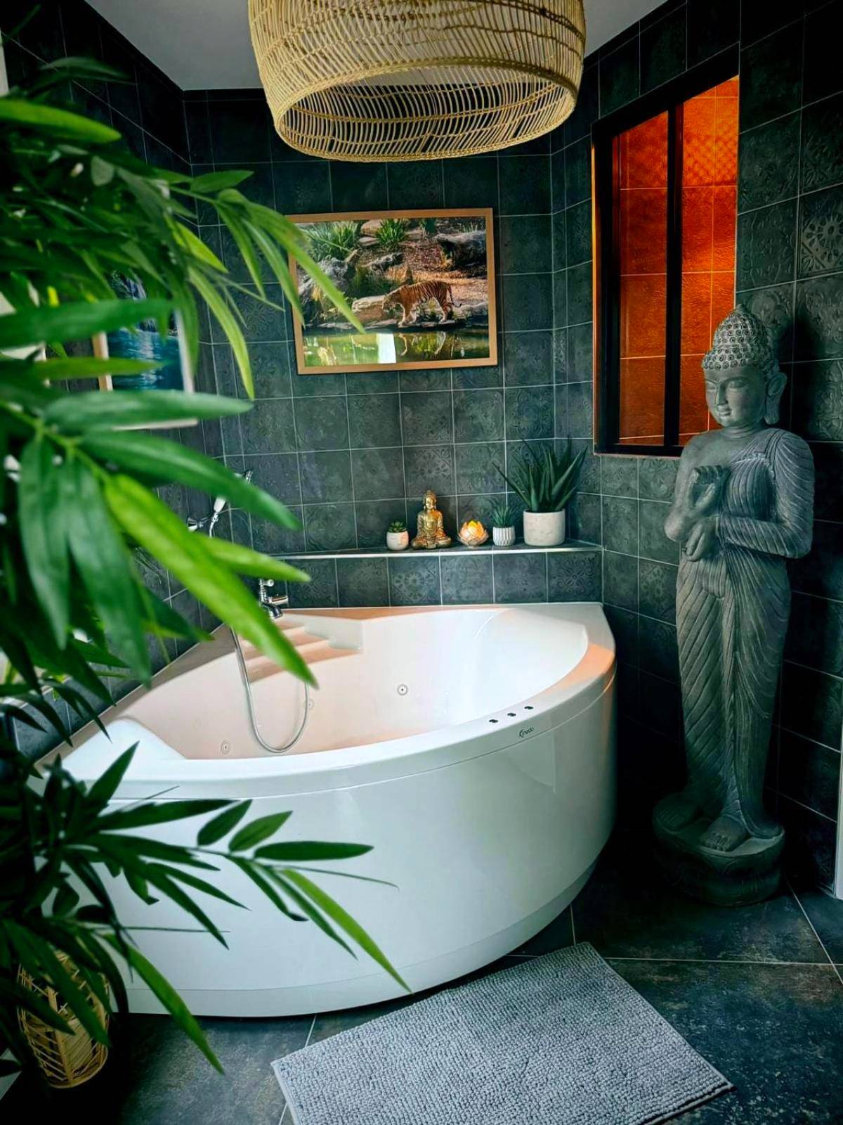 Vue du logement - La jungle insolite, SPA, Écran cinéma, Lit à baldaquin king size, day use, 10 min centre