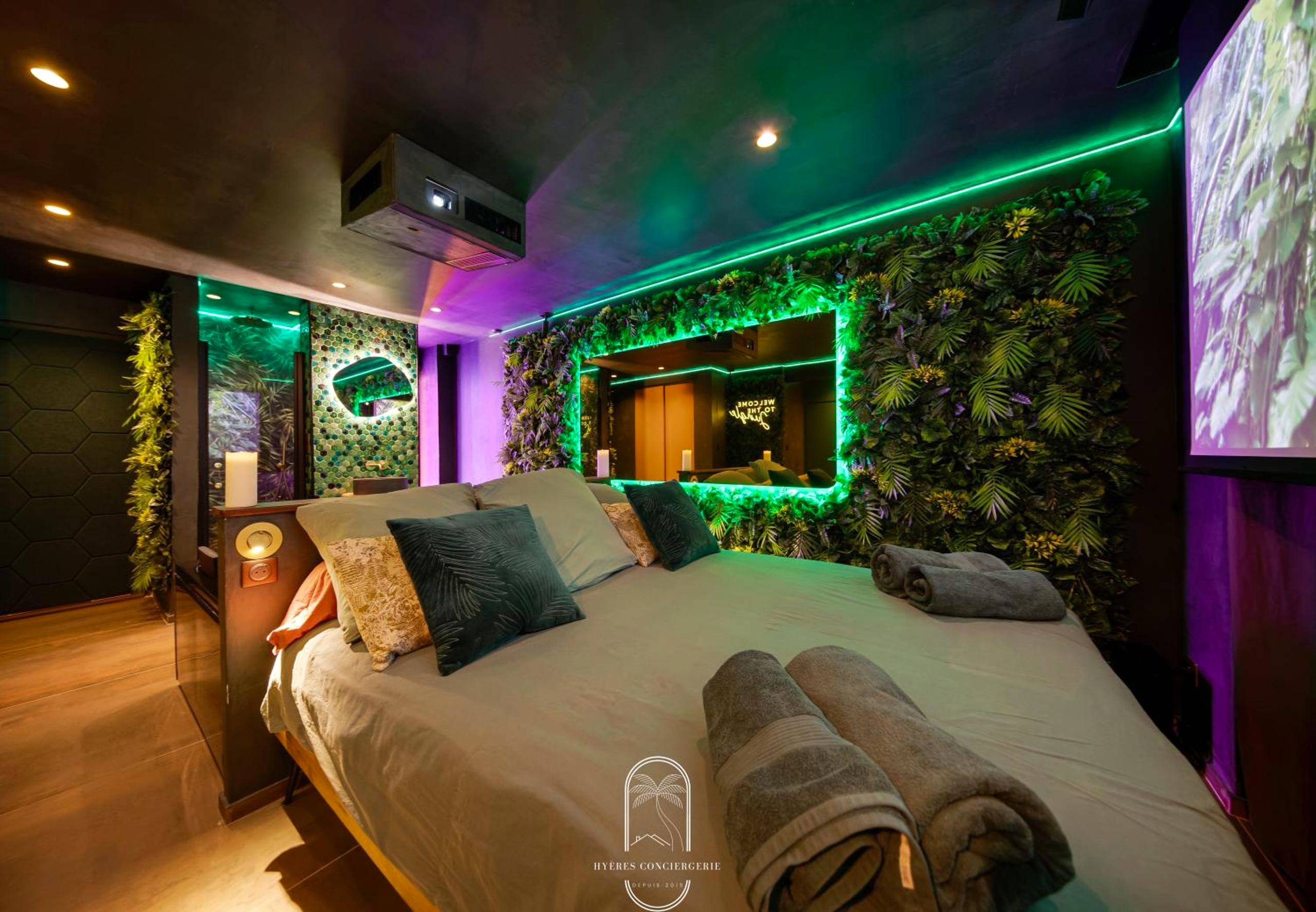 Vue interieure - Jungle Love Room Balnéo/cinéma By HC