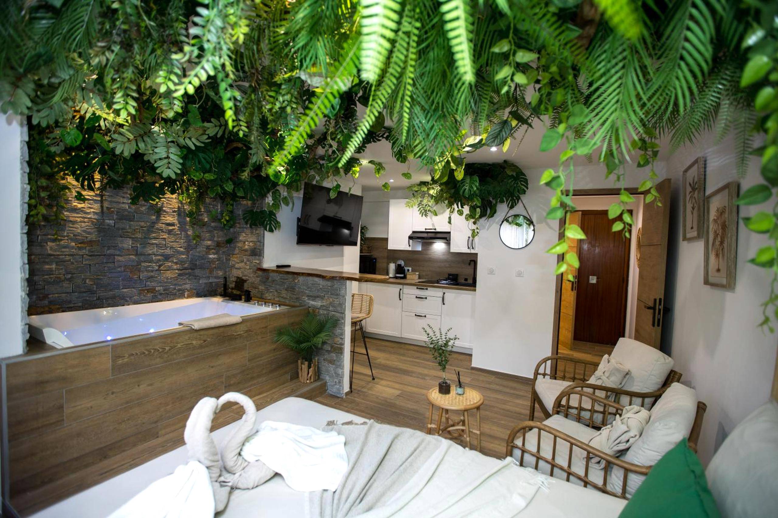 Vue du logement - Love Room Cannes - Jungle Room Jacuzzi Privé Évasion en amoureux