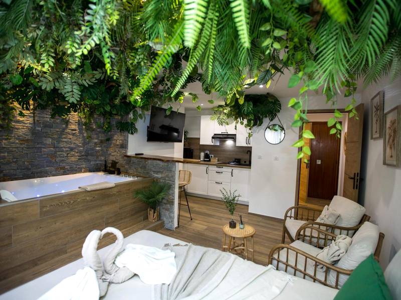 Vue du logement - Love Room Cannes - Jungle Room Jacuzzi Privé Évasion en amoureux