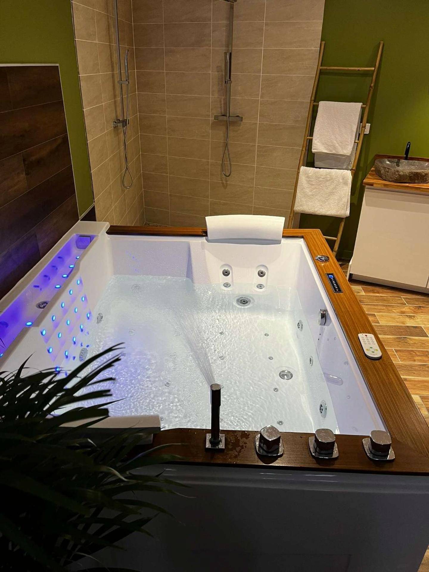 Baignoire balnéo avec jets et éclairage LED - Jungle room