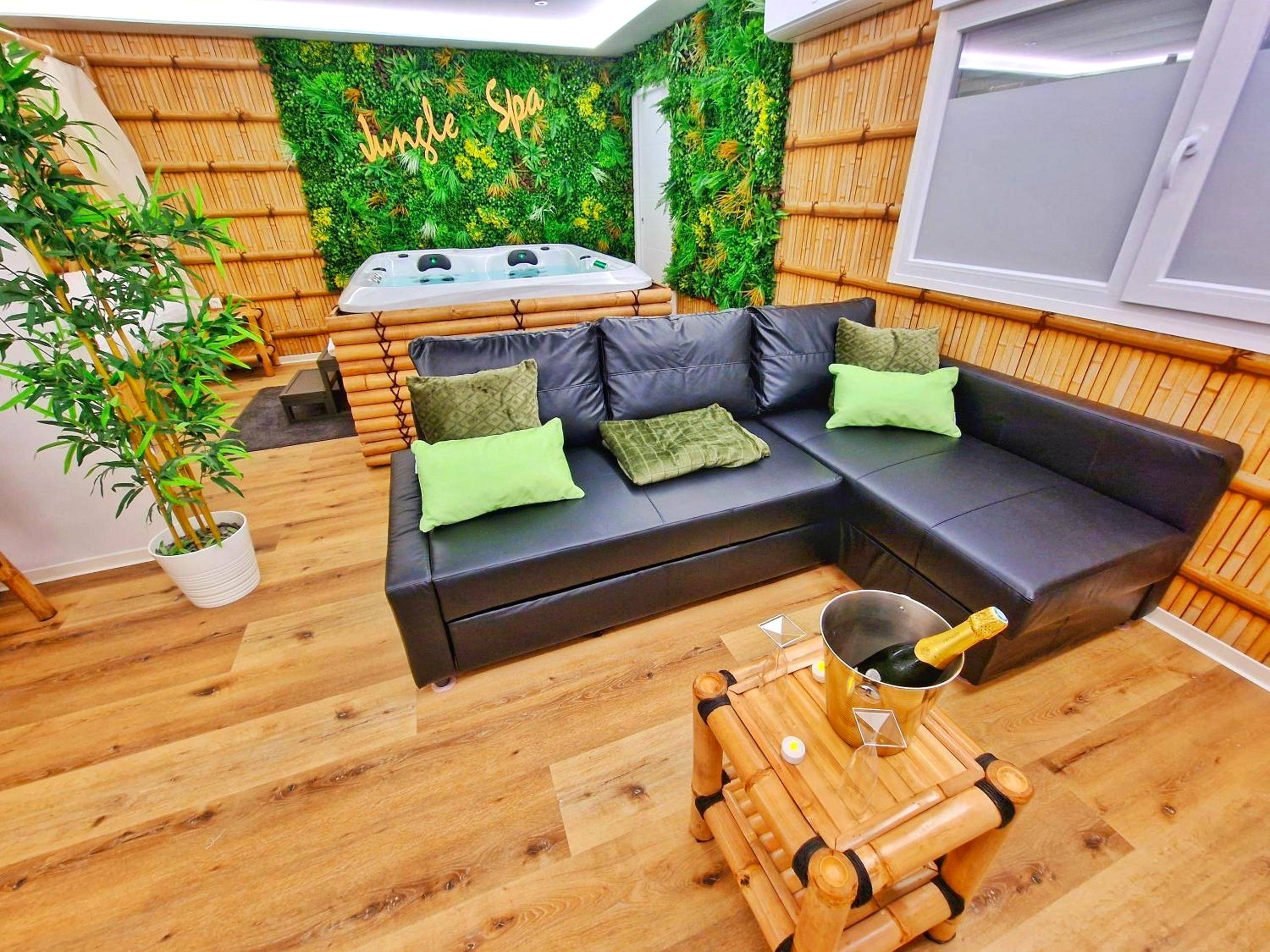Photo du logement - JUNGLE SPA - 4 Pers - Jacuzzi - Parking - Jardin - Clim - Colmar