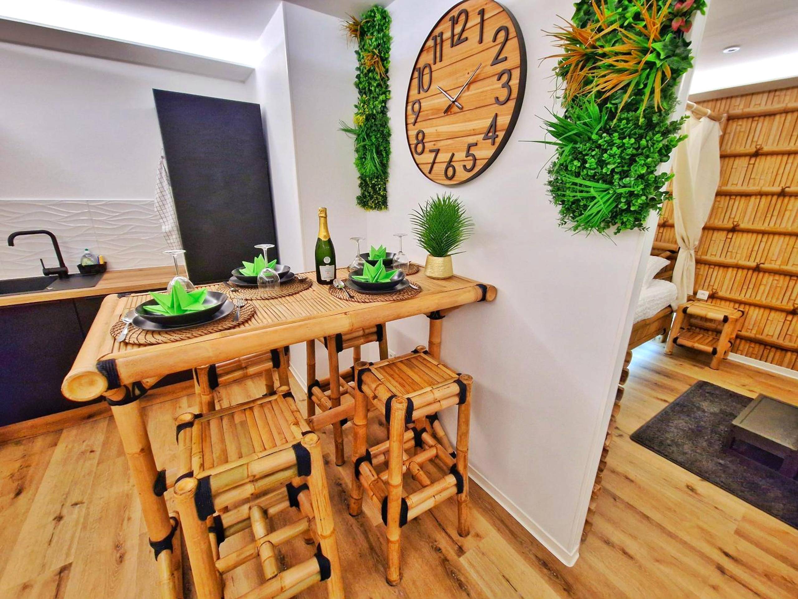 Photo du logement - JUNGLE SPA - 4 Pers - Jacuzzi - Parking - Jardin - Clim - Colmar