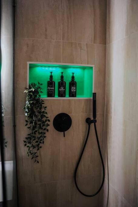 Douche avec niche lumineuse et produits de soin - Jungle Spa
