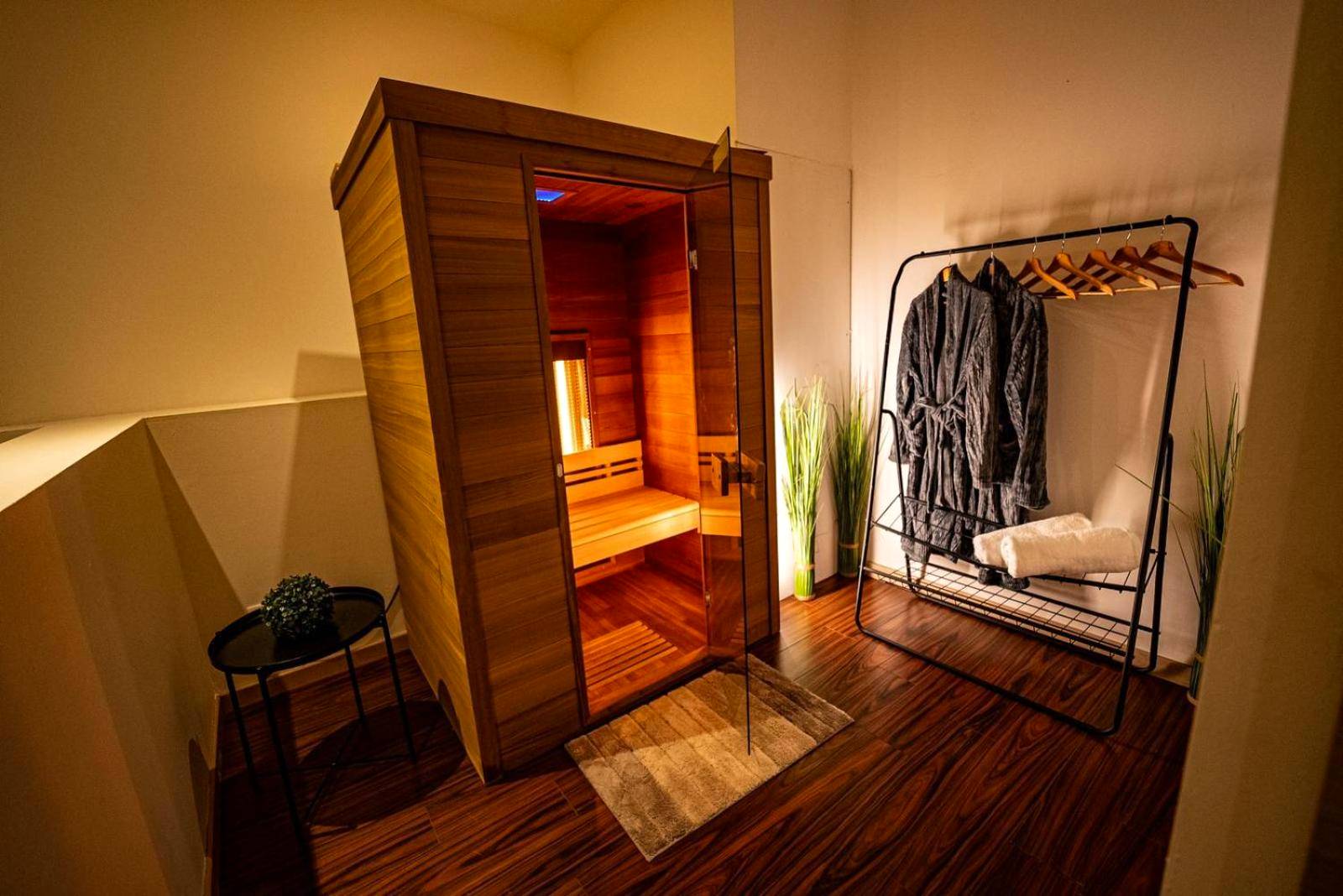 Sauna en bois et peignoirs à disposition - Le Loft Nancy