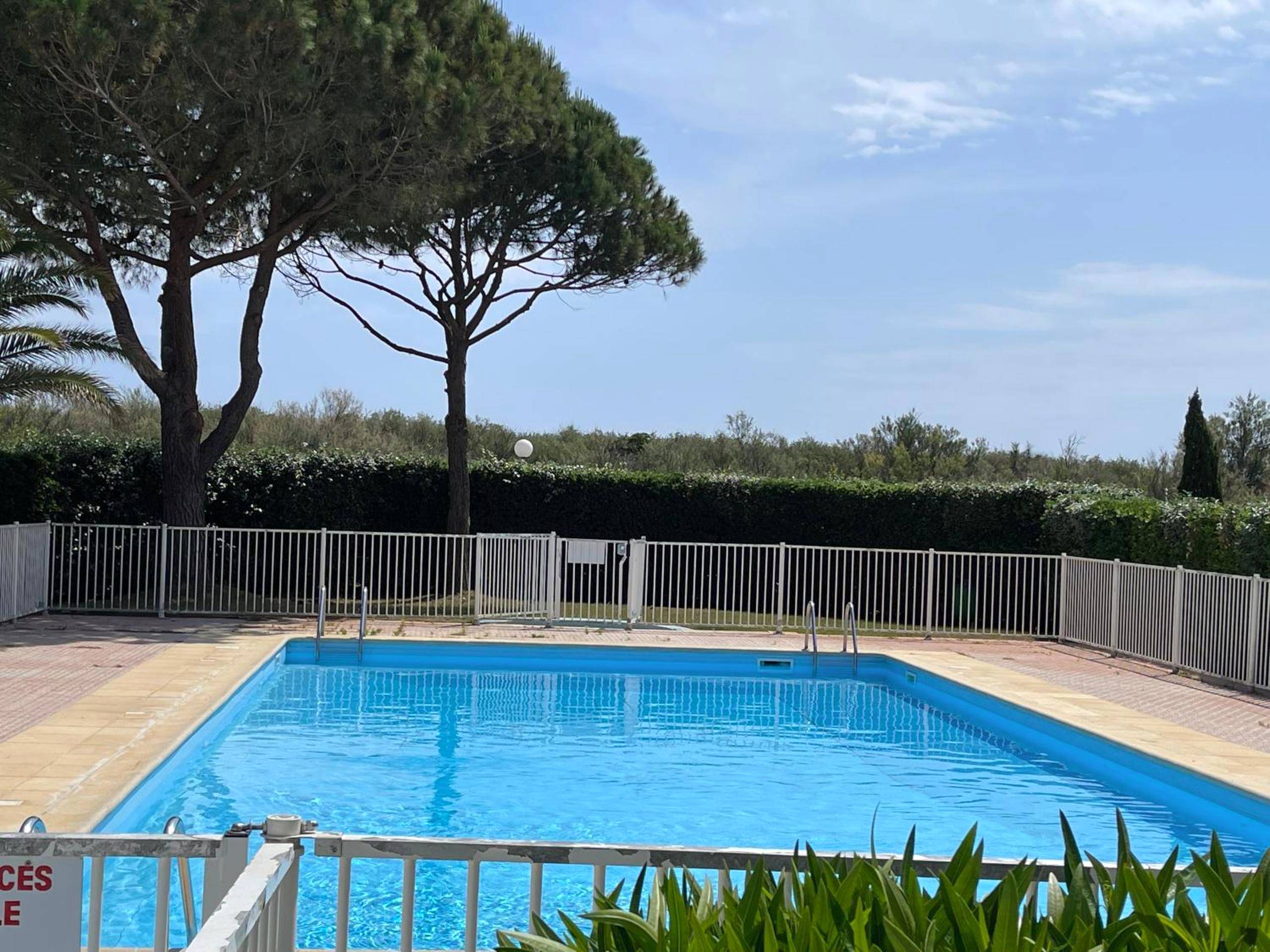 Piscine extérieure commune sécurisée - Loft red lights