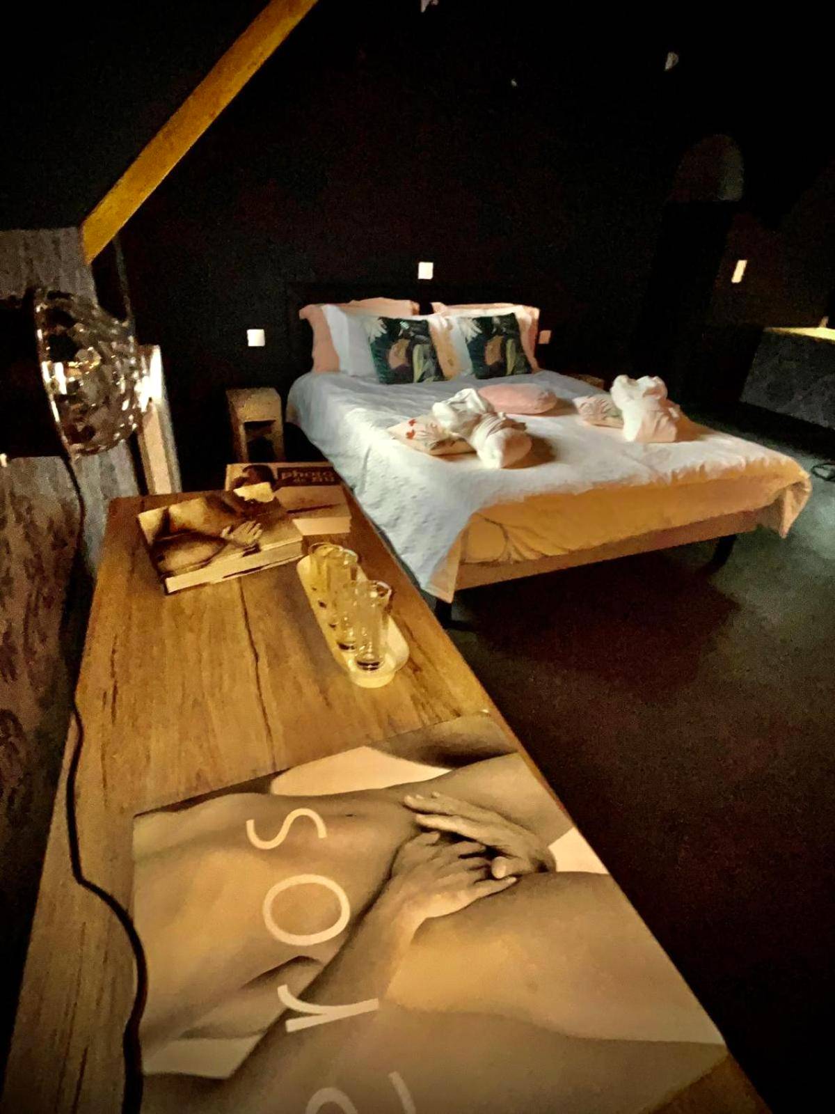 Chambre avec livres érotiques et verres - Love Room