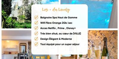 Baignoire balnéo avec éclairage LED bleu - Le Lovely cosy jacuzzi centre - ville wifi