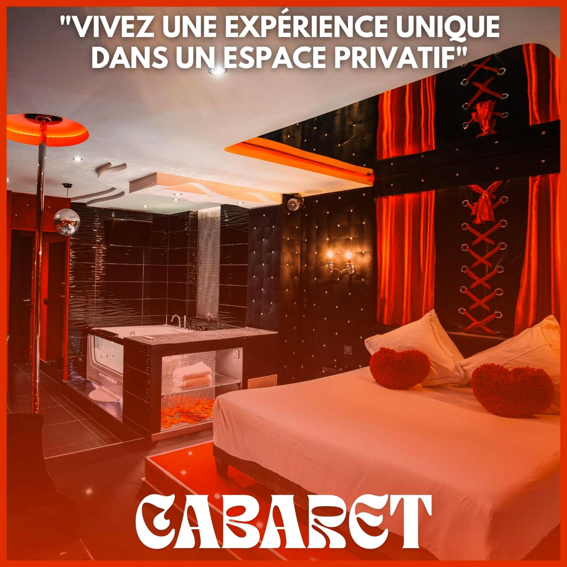 Chambre thématique cabaret avec jacuzzi - Le Love Spa