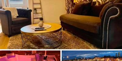 Jacuzzi privatif avec éclairage rose - Séjour détente au cœur de MÂCON spa,ciné,bouteille offerte