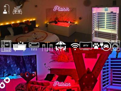 Suite romantique avec sauna et jacuzzi - Maisons Plaisir & Pulsion Spa Sauna Privé