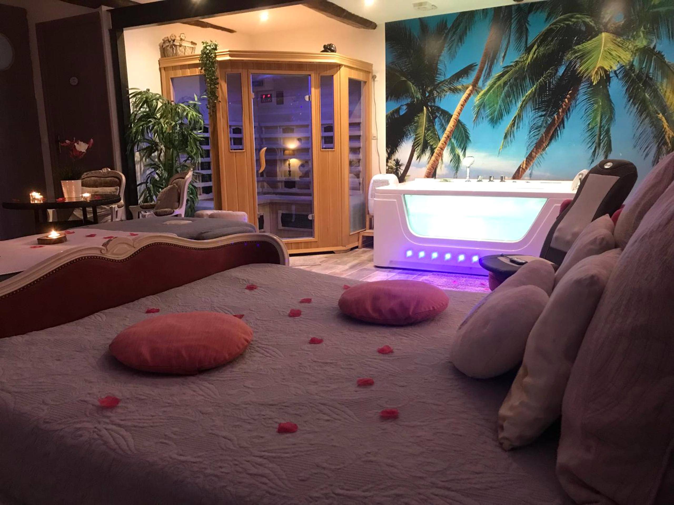Vue interieure - Le Mas Romantique avec Jacuzzi et Sauna privé