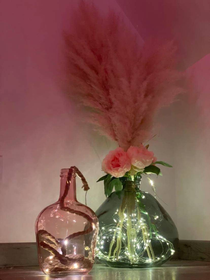 Vases décoratifs avec fleurs et guirlande - Mon doux paradis