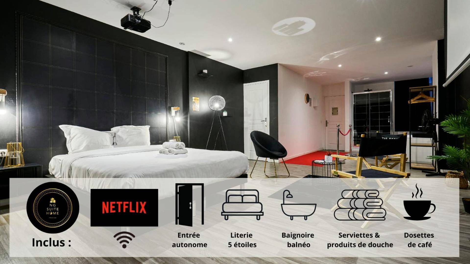 Vue du logement - NG SuiteHome - Lille I Roubaix Centre I Grand Place - Balnéo - Netflix - Wifi