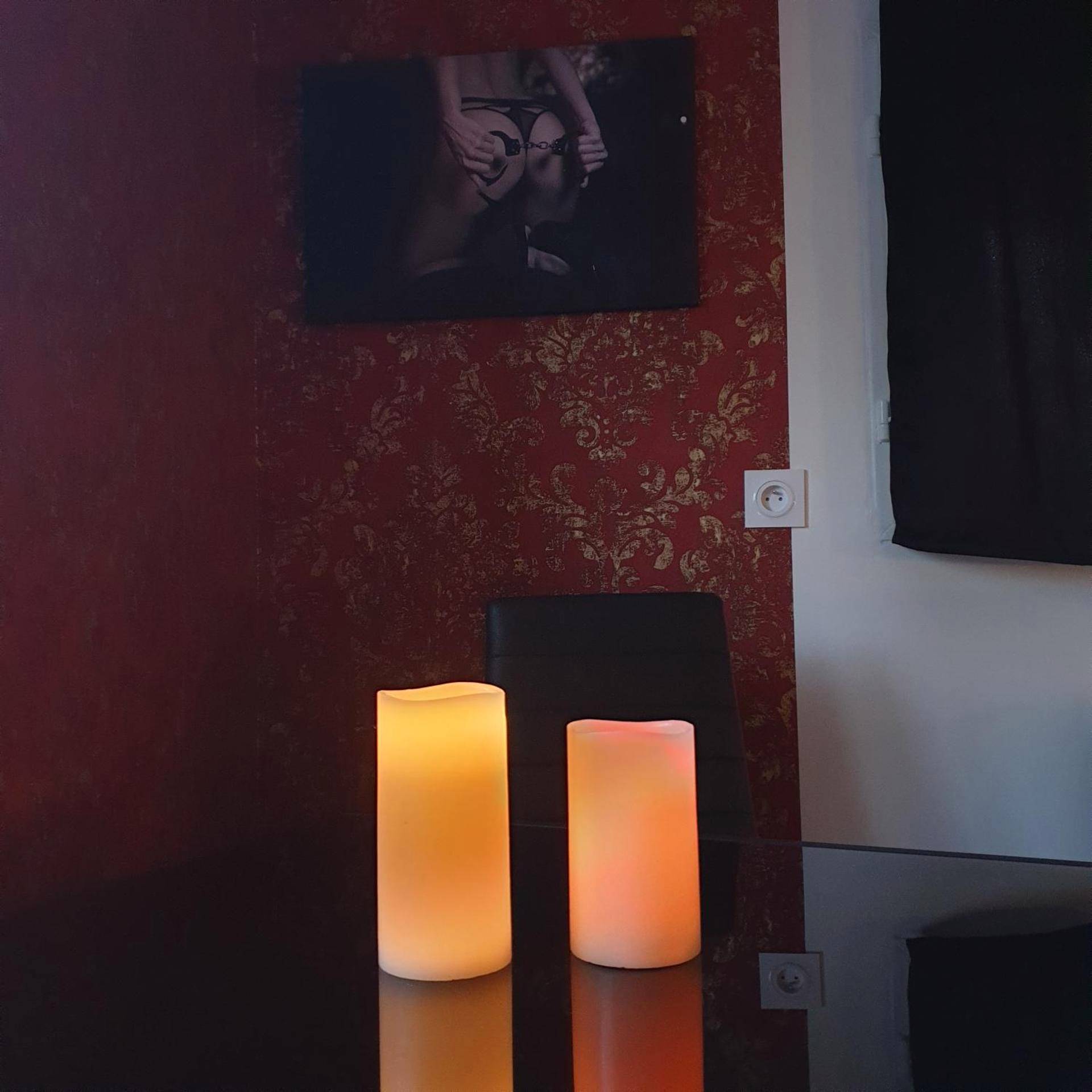 Bougies d'ambiance sur table en verre - Les Nuances de Mélis'