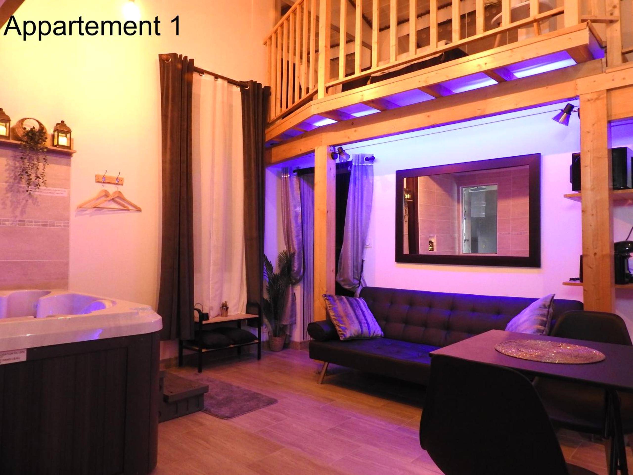 Vue du logement - Love room "Nuit Blanche" - spa